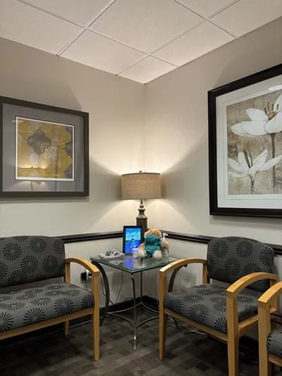 waiting room at Moritis & Shin Dentistry