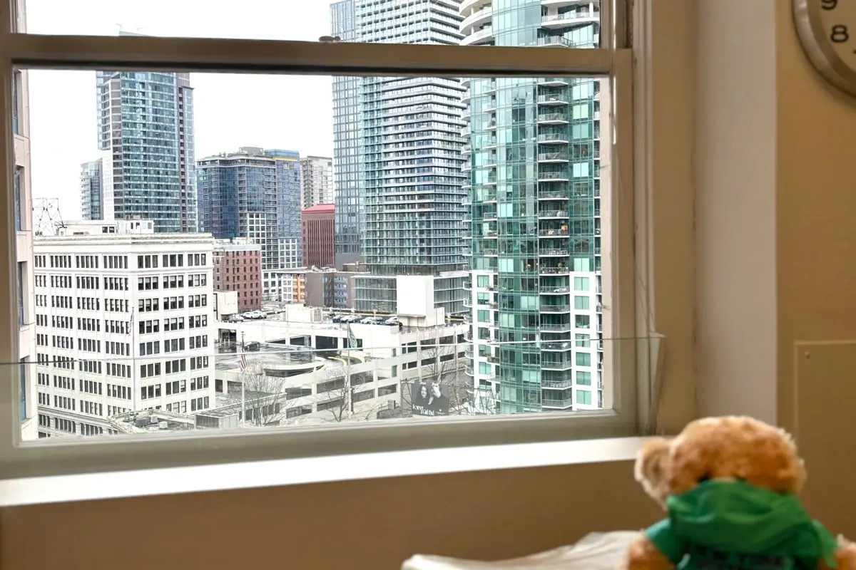 view out the window of Moritis & Shin Dentistry in Seattle, WA